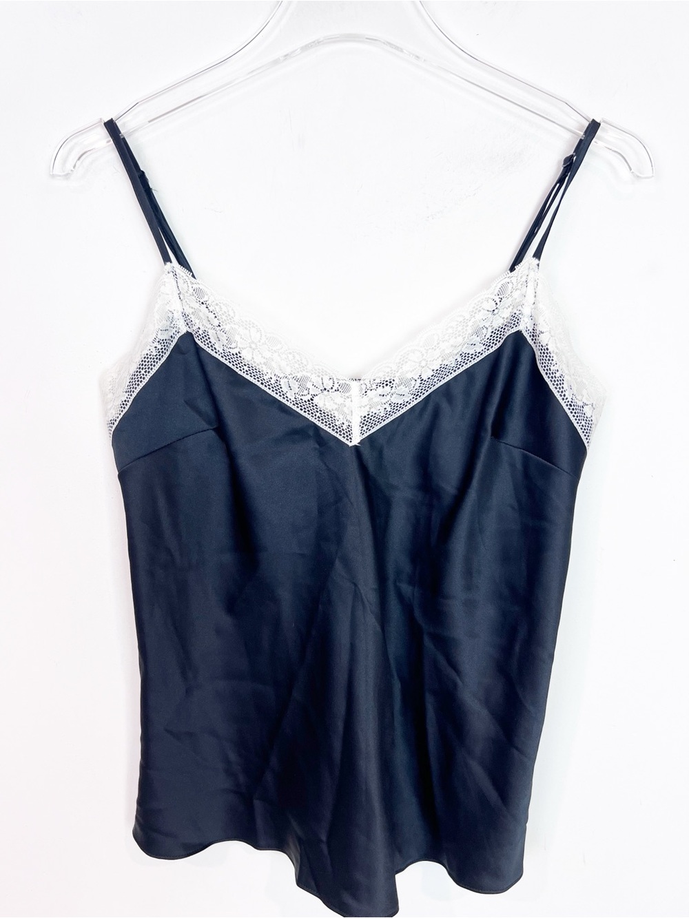 MATALAN TIME TO DREAM BLACK SILKY CAMI TANK TOP WOMENS SZ 8 NWT